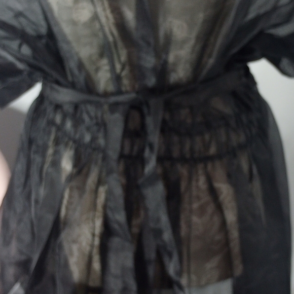 Misguided Black Sheer Women's Top - Picture 11 of 13